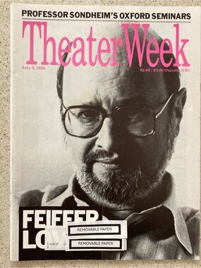 Jules Feiffer Frank Galati Theater Week Magazine July 9 1990 -  Address Attached